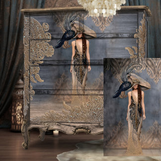 ボホグラムポートレートアートウーマンスタンド 薄葉紙