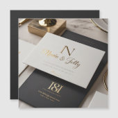 ボホグラム結婚式招待状 (正面/裏面)