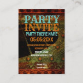 ボホグランジギター音楽パーティー招待状カード エンクロージャーカード (正面)