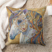 ボホグリッターユニコーン装飾用クッション クッション (ブランケット)