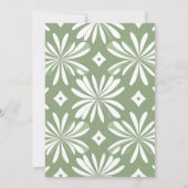 ボホグリーンアンドホワイトブライダルシャワー 招待状 (裏面)