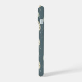 ボホグリーンカラー葉のシームレスパターン iPhone 15ケース (左側面)