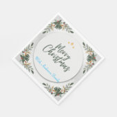 ボホグリーンクリスマスカクテルパーティーPEROSANLISED スタンダードランチョンナプキン (角)