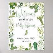ボホグリーンサボテン男女兼用ウェルカムシャワー ポスター (正面)