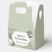 ボホグリーンセージ野生の1つの誕生日パーティー フェイバーボックス (オープン)