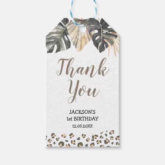 ボホグリーンセージ野生ワンサンキューラベル ギフトタグ (正面)