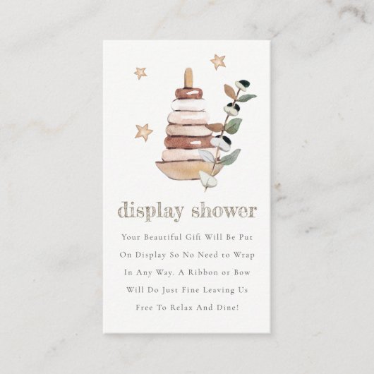 ボホグリーントイズ男女兼用おむつベビーシャワー エンクロージャーカード (正面)