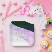 ボホグリーンバイオレットシェードストリームカスタム ペーパープレート (パーティー)