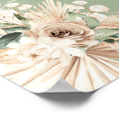 ボホグリーンパンパスグラスベビーシャワー ポスター (角)