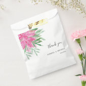 ボホグリーンピンクフローラ水彩 フェイバーバッグ (封をした状態)