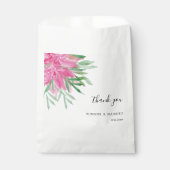 ボホグリーンピンクフローラ水彩 フェイバーバッグ (正面)