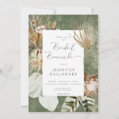 ボホグリーンフローラグラスブライダルブランチ 招待状 (正面)