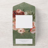 ボホグリーンブルゴーニュ秋フローラノディナー オールインワン招待状 (外側)