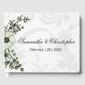 ボホグリーンベリーとグレーダマスクウェディング ゲストブック (正面)