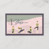 ボホグリーンモダンピンクヨガインストラクター 名刺 (正面)