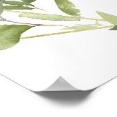 ボホグリーンリーハートブライダルシャワーウェルカムサイン ポスター (角)