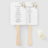 ボホグリーンリーパムパグラス結婚式 プログラム ハンドファン (正面&裏面)