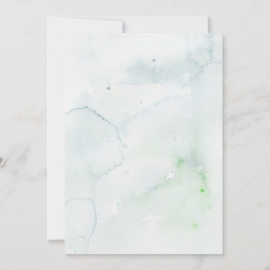 ボホグリーンリーフクロウ赤ちゃんシャワー 招待状 (裏面)