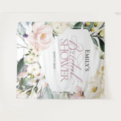 ボホグリーンリーフローラフレームブライダルシャワーバックドロップ タペストリー (正面(横))