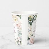 ボホグリーンリーフローラフレームブライダルシャワー 紙コップ (右)