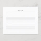 ボホグリーンリーフローラブライダルシャワーレシピカード (裏面)