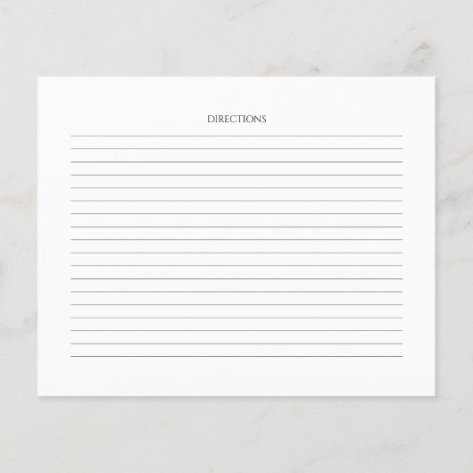 ボホグリーンリーフローラブライダルシャワーレシピカード (裏面)