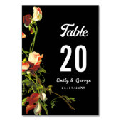 ボホグリーンリーブルゴーニュバラブラックフローラズ テーブルナンバー (裏面)