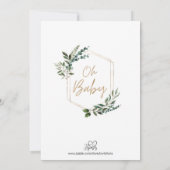 ボホグリーンリーベビーシャワー招待状 招待状 (裏面)