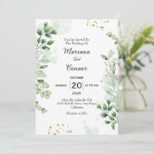 ボホグリーンリームキャッチャー結婚式招待状 招待状 (スタンド正面)
