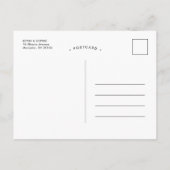 ボホグリーンリーモダンセーブ・ザ・デート案内ポー 案内ポストカード (裏面)