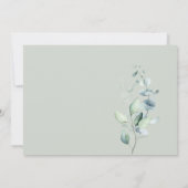 ボホグリーンリーユーカリプツカップルシャワー招待状 招待状 (裏面)