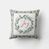 ボホグリーンリーリースレッドベリージョイホリデイ クッション (裏面)