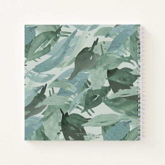 ボホグリーンリーリース赤ジョイスクリプトファミリー名 ノートブック (裏面)