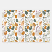 ボホグリーンリー離れモンステラ自然カスタム ラッピングペーパーシート (正面2)