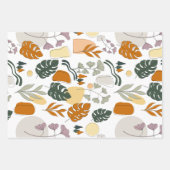 ボホグリーンリー離れモンステラ自然カスタム ラッピングペーパーシート (正面)