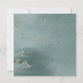 ボホグリーンレッドフローラフローラルパターンハッピー結婚ズ 招待状 (裏面)