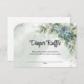 ボホグリーン乳汁及びユーカリおむつラッフル エンクロージャーカード (正面/裏面)