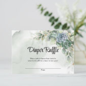 ボホグリーン乳汁及びユーカリおむつラッフル エンクロージャーカード (スタンド正面)