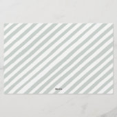 ボホグリーン男の赤ちゃんシャワー予測文房具 便箋 (裏面)