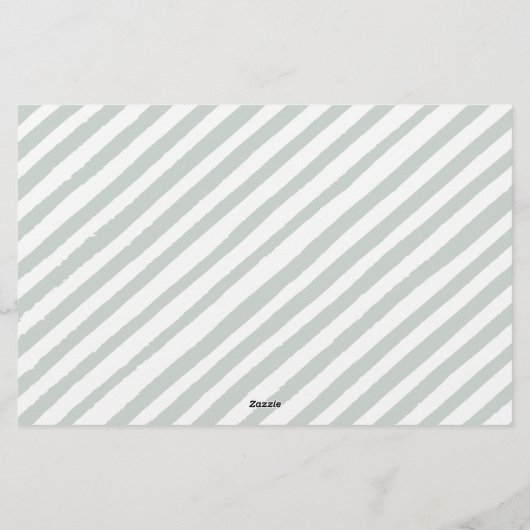 ボホグリーン男の赤ちゃんシャワー予測文房具 便箋 (裏面)