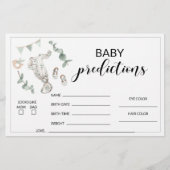 ボホグリーン男の赤ちゃんシャワー予測文房具 便箋 (正面)