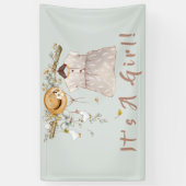 ボホグリーン素朴リーガールベビー 横断幕 (縦)