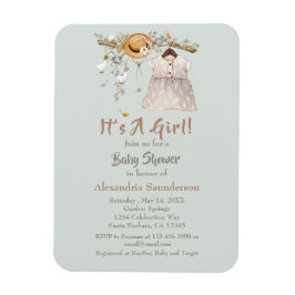 ボホグリーン素朴リーベビーガール マグネット