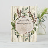 ボホグリーン素朴リーベビースプリンクル 招待状 (スタンド正面)