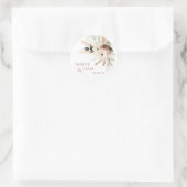 ボホグリーン素朴結婚式の引き出物ラベルステッカーラベル ラウンドシール (バッグ)