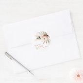 ボホグリーン素朴結婚式の引き出物ラベルステッカーラベル ラウンドシール (封筒)