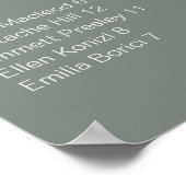 ボホグリーン結婚アルファベット座席表 ポスター (角)