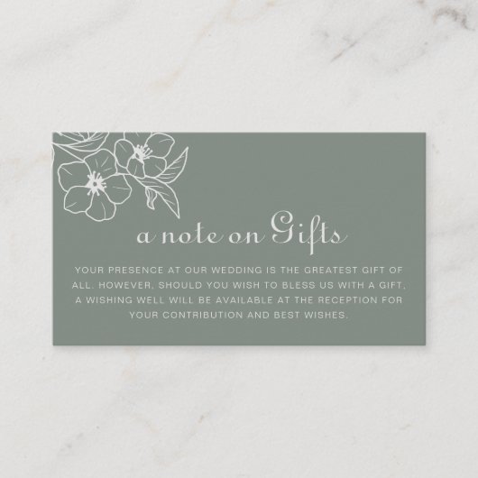 ボホグリーン結婚フローラの願い井戸 エンクロージャーカード (正面)