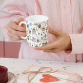 ボホグリーン鉢植えパタンコーヒーマグ コーヒーマグカップ