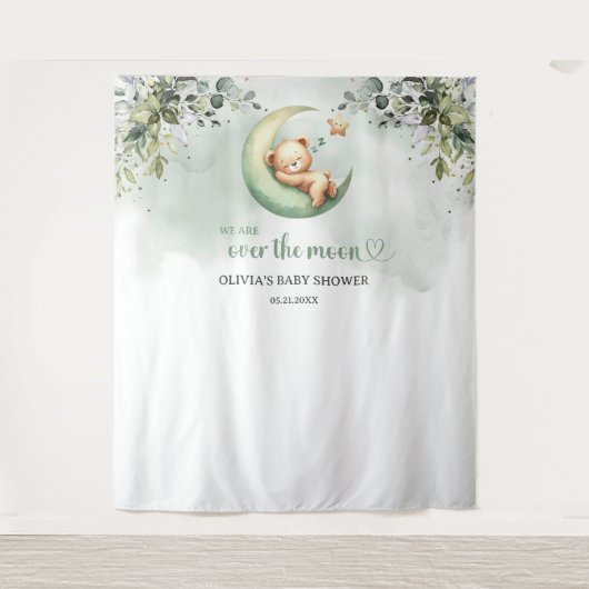 ボホグリーンeucalyptus 男女兼用テディベア タペストリー (正面)